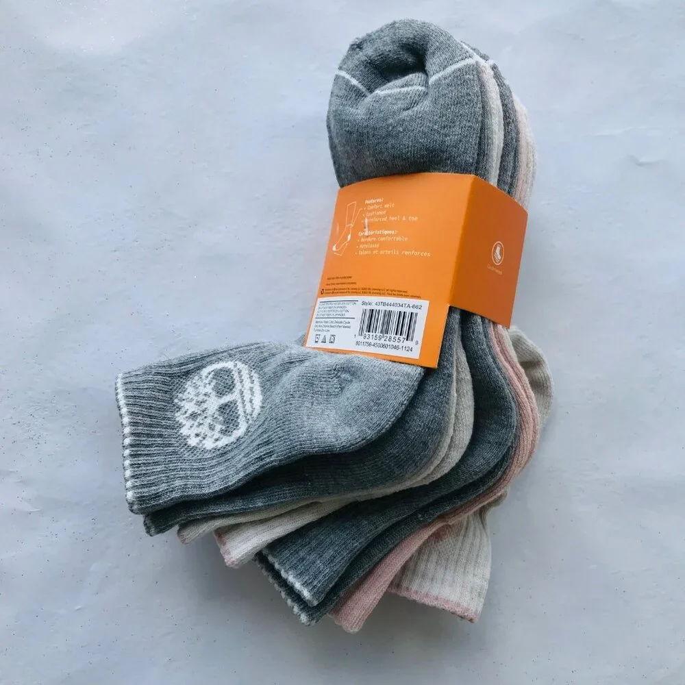 Timberland Women's Cushioned Quarter Socks 5 Pairs Size: 6.5-9.5